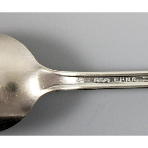 National Silver Co DORIC Silverplate 7 Pcs - Iced Tea Spoons & Dessert Fork - Picture 4 of 7